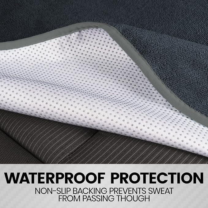 BDK UltraFit Waterpoof Car Seat Towel Cover, 2 Pack with Gray Trim – Washable Sweat Seat Protector, Ideal for Gym Swimming Surfing Running Crossfit, Fits Most Auto Truck Van SUV - Image 6