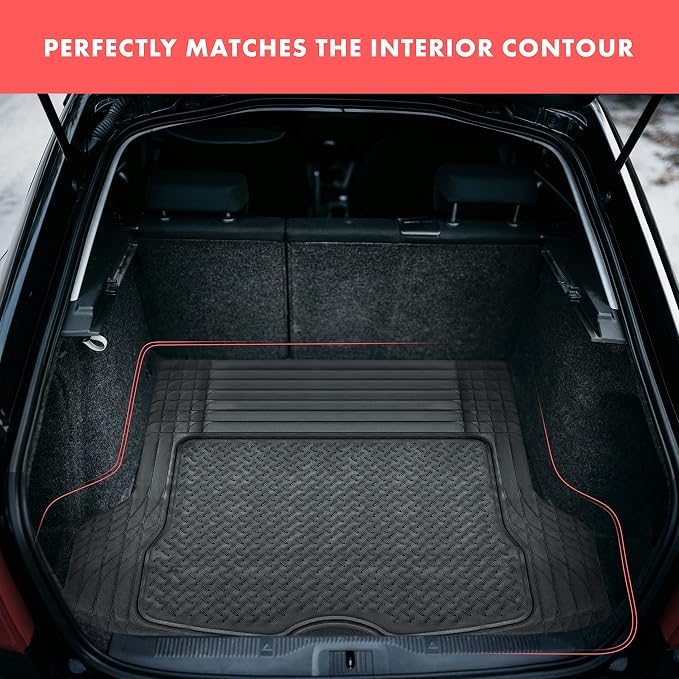 VaygWay Heavy Duty Cargo Liner Trunk Floor Mat – All Weather Trunk Protection Floor Mat - Black Rubber Trimmable Durable Cargo Auto Mat – Universal Fit Car SUV Truck Auto - Image 6