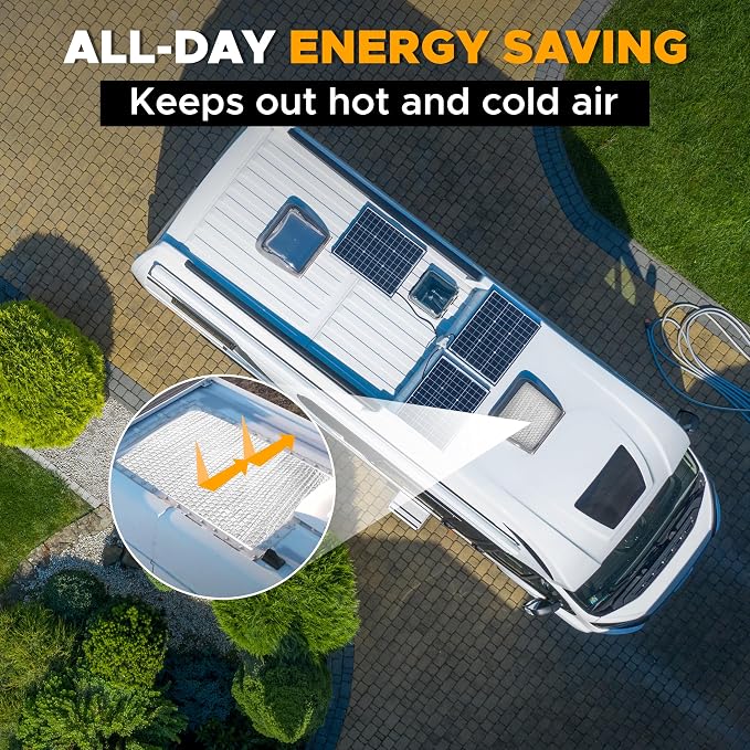 EcoNour RV Vent Insulator, 14" x 14" RV Skylight Cover Reflective Insulation - Image 10