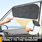 EcoNour Car Driver Front Window Sun Shade | Magnetic Window Curtain | Protects from Harmful Sun Rays for Drivers | Side Window Screen Sunshade for Cars Prevents Sun Damage | Black (1-Piece) - Image 4