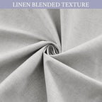 RYB HOME Natural Linen Textured French Door Window Curtains 100% Blackout | Self Adhesive, Thermal Insulated Privacy Energy Saving, Shades for Nursery Office Patio Glass Door, W30 x L40, 1 Panel - Image 6
