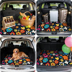 Car Trunk Mat - Universal Size 29" x 39", Floral Pattern Cargo Liner | Car Accessory for SUVs/Sedan/Wagons, Durable Protective Mat, Trunk Liner for Families/Travel Enthusiasts - Image 6