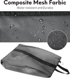 2 Pack Shoe Bags for Travel, Sneaker Bags, Waterproof Travel Shoe Bags with Zipper for Packing, Golf Shoe Dust Bags for Man and Women, Medium, Black - Image 4