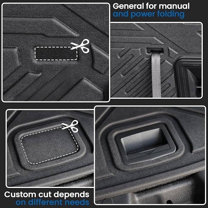 Cargo Mat for Chevy Traverse & GMC Acadia 2024-2026 Accessories | Also for 25-26 Buick Enclave, Cargo Liner & Rear Seat Back Protector, All Weather TPE, Non Slip & Odorless & Scratch Proof - Image 5