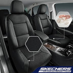 Skechers Memory Foam Car Seat Covers, Air Cool Mesh Thick Seat Covers, Airbag Compatible Car Seat Cover, Automotive Comfort Protection for Most Cars,Vans,Trucks, SUVs,Black - Image 2
