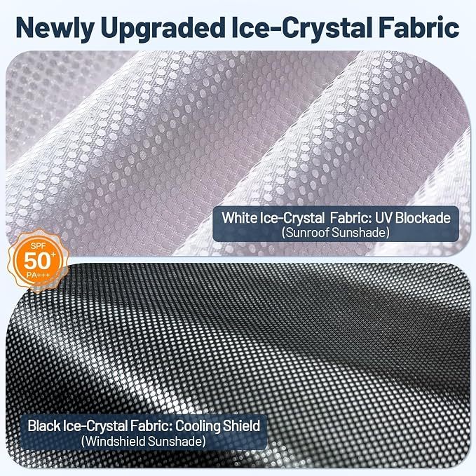 3PCS Tesla Model Y Sunshade Set for Juniper 2025-2026 | Windshield Sun Shade & Sunshade Roof, Glass Sunroof Cover [No Gaps No Sagging] Front Window Shades Protect Interior Dashboard - Image 5