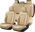 Leather Seat Covers, Seat Covers Full Set, Car Seat Protectors 5 Seats, Automotive Seat Covers Fit for Most Cars Trucks-Beige by FLORICH