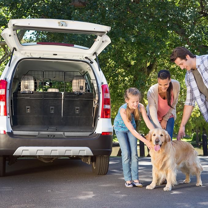 Pawple Dog Car Barrier for SUV's, Cars, Vehicles, & Trucks, Adjustable Large Pet Divider, Heavy-Duty Wire Mesh- Universal Fit - Image 6