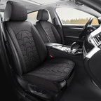 Linen Front Car Seat Covers Cloth Fabric Automotive Seat Protectors | Breathable Durable Anti-Slip All-Season Comfort Easy to Install Universal Fit for 95% of Cars Trucks SUVs Vans (Black, 2PCS) - Image 2