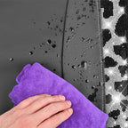 CAR PASS Cow Diamond Leather Bling Car Seat Covers Universal, Faux Shining Rhinestones Two Front only, Fit 95% Automotive Glitter Crystal Sparkle Strips for Cute Women Girl, 2PCS Cow Silver Diamond - Image 6
