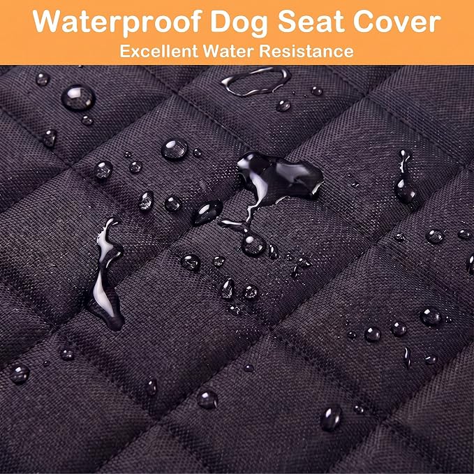 Waterproof Dog Car Seat Cover for Back Seat, Dog Hammock for Cars | Side flaps shield doors; seat anchors and non-slip backing hold it. 4-in-1 modes: hammock, bench mat, cargo liner and pet mat - Image 2
