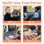 Airplane Tray Table Cover – Universal Fit & Easy Setup – Airplane Tray Cover Kids - Use in Buses, Trains, High Chairs I Plane Travel Essentials for Kids 1-5 Years - Image 3