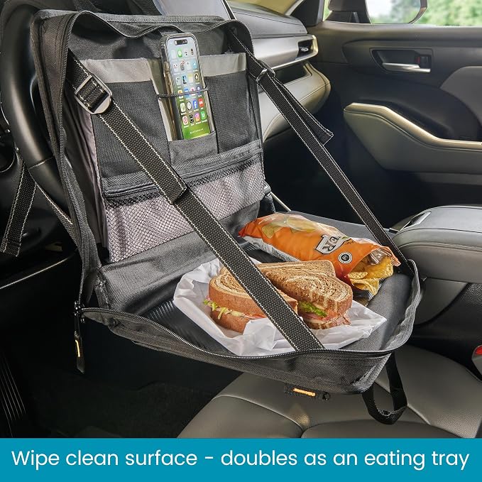 High Road Steering Wheel Desk and Laptop Holder for Car, Truck, Van and SUV | Portable Car Office Laptop Case and Desk, with 6 Storage Compartments, Phone Holder, Mouse Tray and Wrist Rest - Image 5