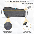 EcoNour Car Driver Front Window Sun Shade | Magnetic Window Curtain | Protects from Harmful Sun Rays for Drivers | Side Window Screen Sunshade for Cars Prevents Sun Damage | Black (1-Piece) - Image 6