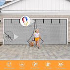 Privacy Garage Door Screen Blackout for 1 Car Garage-12x9FT Privacy Silver Grey Heavy Duty Magnetic Garage Screen, Hands Free, Magnetic Privacy Garage Screen Door - Image 2