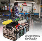 Deosk Trunk Organizer and Storage with Reinforced Handles,Car Accessories for Women/Men 50L Waterproof Polyester Trunk Organzier for Car/SUV/Minivan/Truck(Medium,Leopard print) - Image 7