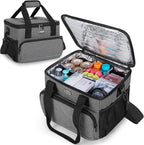 Trunab Insulated Medical Bag with Dividers, Medicine Pouch,Grey | Empty Bag for Custom Setup, Ideal for Home, Travel and Camping by Trunab