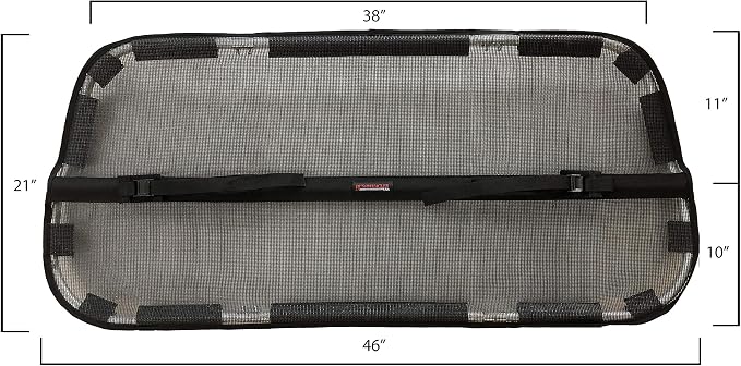 Bushwhacker Cargo Area Dog Barrier for CUV & Mid-Sized SUV 46" Wide Hatchback Pet Divider Crossover Vehicle Car Net Mesh Travel Back Seat Barricade Partition Gate Restraint Fence Trunk Shield - Image 5