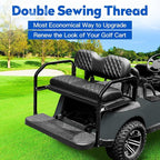 NOKINS Golf Cart Seat Covers 4 Piece Fits Yamaha Drive G29 /Drive2 | Front and Rear Seat Vinyl Covers, Golf Cart Accessories, No Staples(Black&Black Stitch) - Image 3