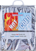 Superio Hot and Cold Insulated Bags for Food Delivery, Grocery Shopping Bags, Food Storage for Hot and Frozen Food for Travel, Disposable Cooler Bag, Reinforced Thermal Lunch Bag (1, 13.5"x17.5") by Superio