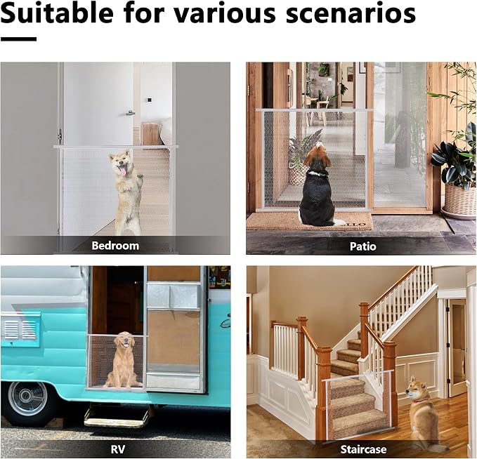 Guardian Steel Pet Grille Screen Door Protector for Dogs Pets Cats Scratch Protector Replacement (Grey, 30 inch) Screen Door Guard Pet Proof Rv Screen Door Grill Guards - Image 4