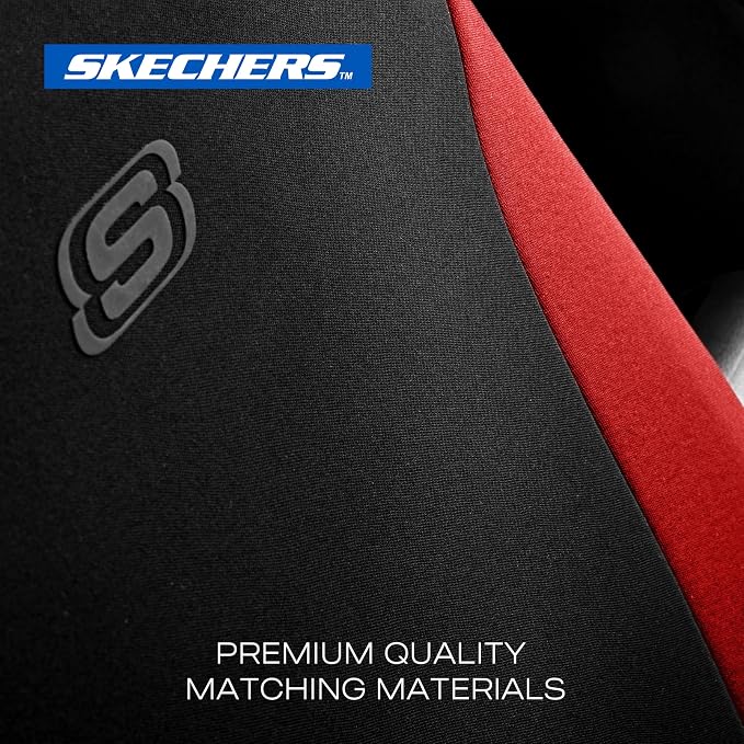 Skechers Seat Covers, Premium Breathable Polyester Seat Covers, Car Seat Covers Front Seats Airbag Compatible, Automotive Comfort for Most Cars, Vans, Trucks, SUVs (Two Front,Red) - Image 3