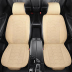 Linen Front Car Seat Covers Cloth Fabric Automotive Seat Protectors | Breathable Durable Anti-Slip All-Season Comfort Easy to Install Universal Fit for 95% of Cars Trucks SUVs Vans (Beige, 2PCS) - Image 4