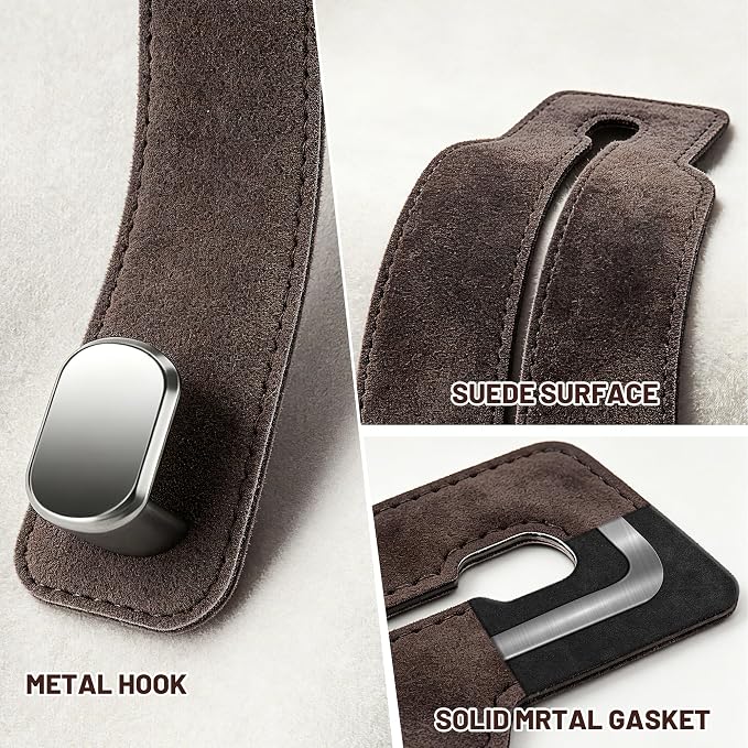 SUKIPIN Car Hooks, Car Seat Headrest Hooks for Purses and Bags 2-Pack Brown | Car Accessories for Women, Solid Durable Construction, Quick Tool-free Mounting, Universal Fit for Most Vehicle Headrests - Image 3
