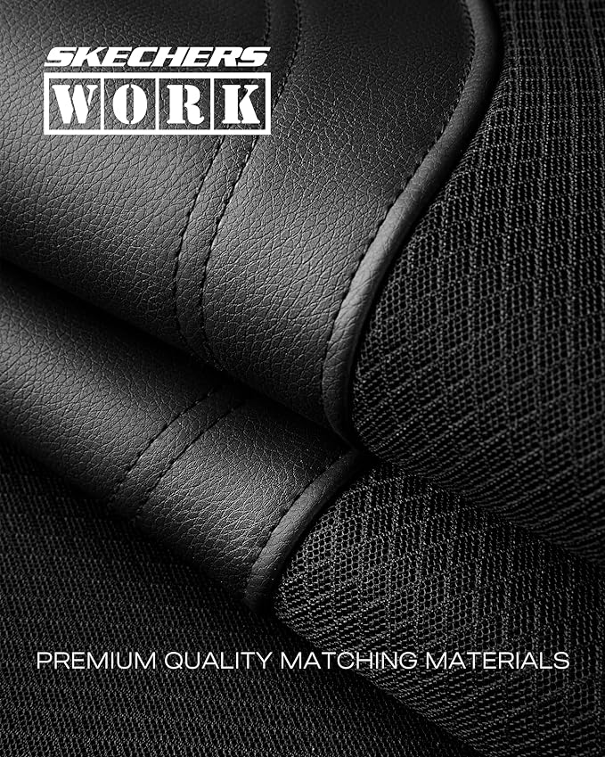Skechers Seat Covers, Work Leather Car Seat Covers 5-Times Stronger Built-in Webbing, Oxford Fabric Front Seat Cover, Airbag Compatible, Automotive Comfort for Cars, Trucks, SUVs,Black - Image 6
