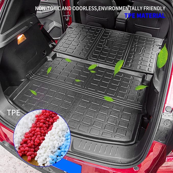 Rongtaod Cargo Mat & Backrest Mats for Chevrolet 2021-2025 2026 Trailblazer | Trunk Mat Cargo Liner TPE All Weather Back Seat Cover Protector 2024 Chevy Trailblazer Accessories - Image 5