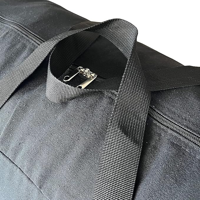 YiKitHom Extra Large Storage Canvas Duffle Bag for Travel, Black Oversized Giant Big Traveling Duffle Bag - Image 5