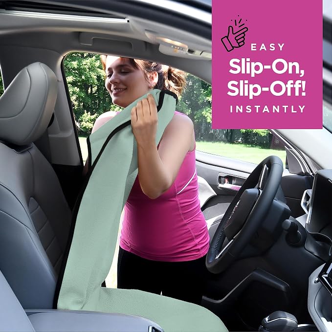 lebogner Waterproof Seat Cover, Sweating Towel for Post Gym Workout, Running, Swimming, Beach and Hiking, Universal Fit Anti-Slip Seat Protector for Cars, SUVs and Trucks, Machine Washable, Mint Green - Image 4