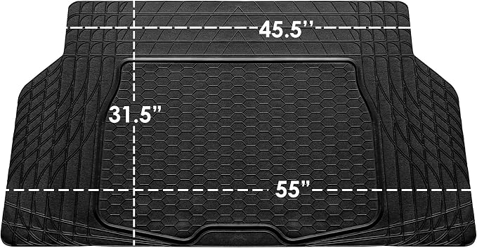 FH Group ClimaProof Universal Cargo Mat – All-Weather, Trimmable Trunk Mat (55" W x 31.5" D) – Fits Most Cars, SUVs & Trucks – Black - Image 4