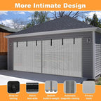 Privacy Garage Door Screen Blackout for 1 Car Garage- 8x7FT Privacy Silver Grey Heavy Duty Magnetic Garage Screen, Hands Free, Magnetic Privacy Garage Screen Door - Image 6