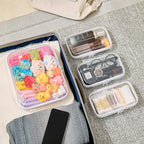 4 pcs Clear Zipper Pouches,Hard Shell Zipper Case | Toiletry Bag for Travel, CLear Diaper Bag, Toiletry Pouch, Travel Organizer, Cosmetic Bag,Toy Storage Bins (M+3S) - Image 4