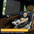 EcoNour Magnetic Car Sun Shade Side Window (2 Pack) | Rear Window Sun Shade | Blocks Harmful UV Rays | Ensures Privacy Protection | Baby Travel Accessories | Magnetic Curtain for Baby and Kids - Image 2