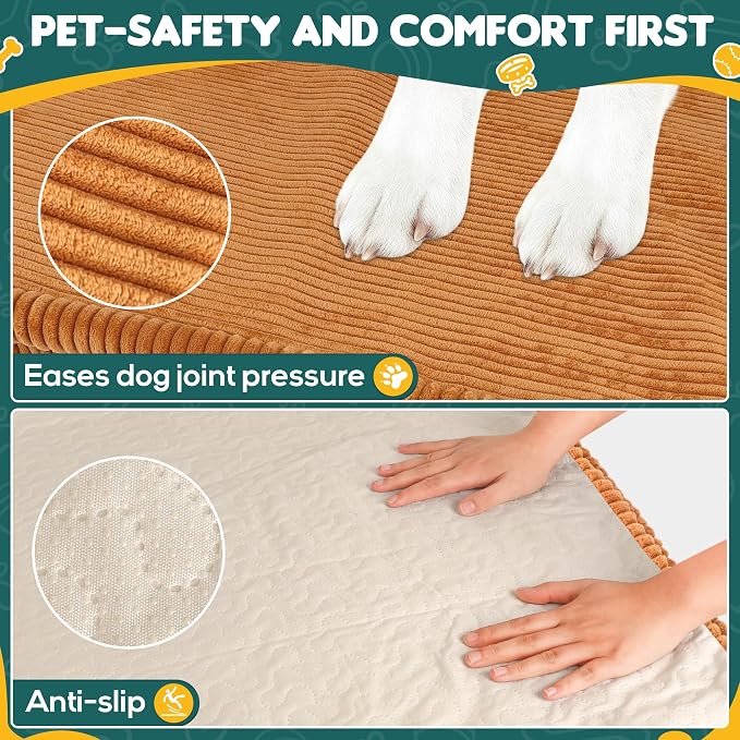 Loiion Dog Car Bed, Non-Slip Backseat Extender Pet Mat 56"x28.7"x2" | Removable, Washable Dog Bed With Waterproof Liner Protects Car Seats, Anti-Slip Travel Bed For Dogs - Image 6