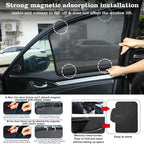 Front Side Half Window Shade Foldable Custom Fit for Ford Escape 1.5L SE AWD 2020-2026 Car Window Shades for Side Window Sun Shade UV Protection Heat Insulation for Sleeping 6PCS - Image 5