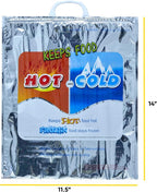 Superio Hot and Cold Insulated Bags for Food Delivery, Grocery Shopping Bags, Food Storage for Hot and Frozen Food for Travel, Disposable Cooler Bag, Reinforced Thermal Lunch Bag (8, 16"x19.25") - Image 2
