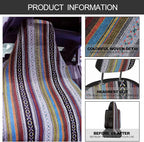 Frienda 14 Pcs Baja Saddle Blanket Car Seat Covers Full Set,Stripe Style - Image 5