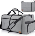 120L Foldable Collapsible Waterproof Travel Duffle Bag for Men and Women | with Shoe Compartment, Extra Large, Gray, 34" Duffel for Weekender Gym Sport, Tear Resistant by Urtala