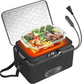Portable Oven, 12V 24V 110V-240V Car Food Warmer Portable Personal Mini Oven Electric Heated Lunch Box for Meals Reheating & Raw Food Cooking for Road Trip/Camping/Picnic/Family Gathering(Black) by ROTTOGOON