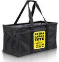 Extra Large Utility Tote Bag - Oversized Collapsible Large Beach Bag, Great for Pool with Sturdy Frame, Extra Side Pockets and Tons of Storage by Lucazzi