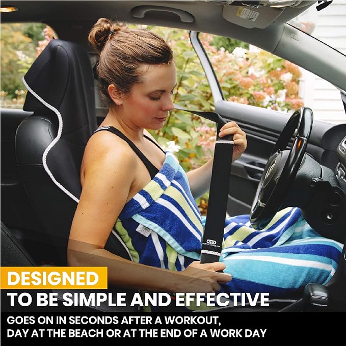 Gear Pink Premium Universal Fit Waterproof Stain Resistant Car Seat Cover Neoprene Non-Slip Bucket Seat Dog Sweat Proof Protector Save Your Leather Cloth Seats Automotive Van Truck SUV Sedan - Image 3