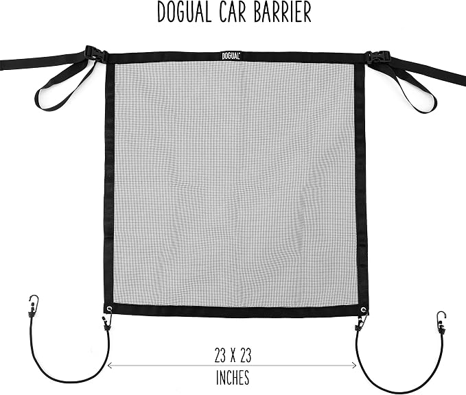 Dog Car Net Barrier - Universal Fit Sturdy Mesh, Easy to Install, Convenient for Air Conditioning, Easy to Clean & with Flexible Bungee Cords for Seat Movement - Image 3