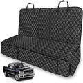 Dog Car Seat Cover for Back Seat for Dodge RAM 1500 2500 2000-2025 2026 | for RAM 4 Door Quad Cab Crew Cab Mega Cab Accessories Truck Pet Bench Backseat Rear Seat Covers Protector Waterproof Black by Unknown