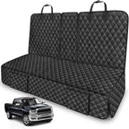 Dog Car Seat Cover for Back Seat for Dodge RAM 1500 2500 2000-2025 2026 | for RAM 4 Door Quad Cab Crew Cab Mega Cab Accessories Truck Pet Bench Backseat Rear Seat Covers Protector Waterproof Black by Unknown