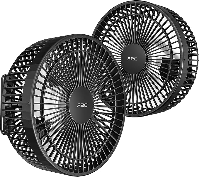 A2C Magnetic Rechargeable Fan for Golf Cart 7.5-Inch, Up to 28Hrs, 10000mAh | Battery Powered, Portable, 4 Speeds, Fits EZGO, Club Car, Yamaha Golf Cart Accessories Essentials Gifts for Men, Dad, Husband - Image 9
