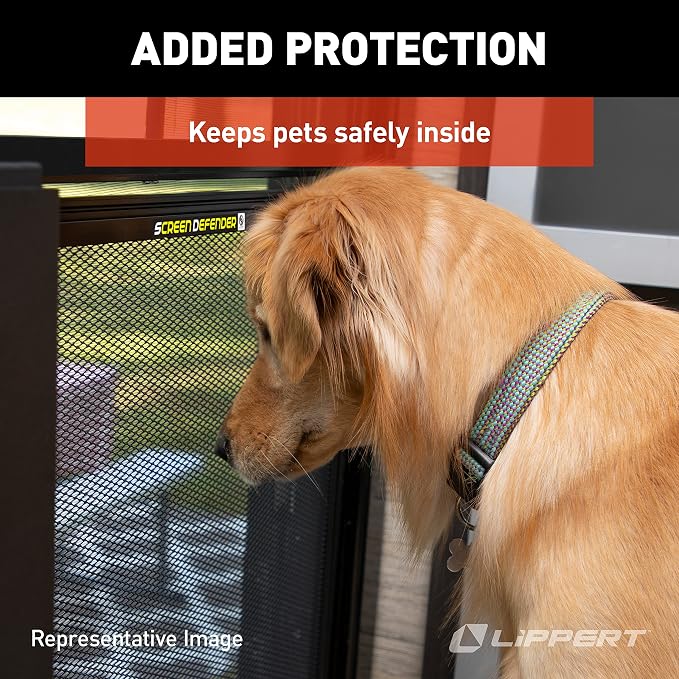 Lippert 859792 Screen Defender RV Entry Door Screen Protector, 26-inch Door (22.5" Screen Kit) , Black | For Lippert Entry Doors Only, Locks into Existing Channels, DIY Installation, Fits Travel Trailers, 5th Wheels and Motorhomes - Image 5