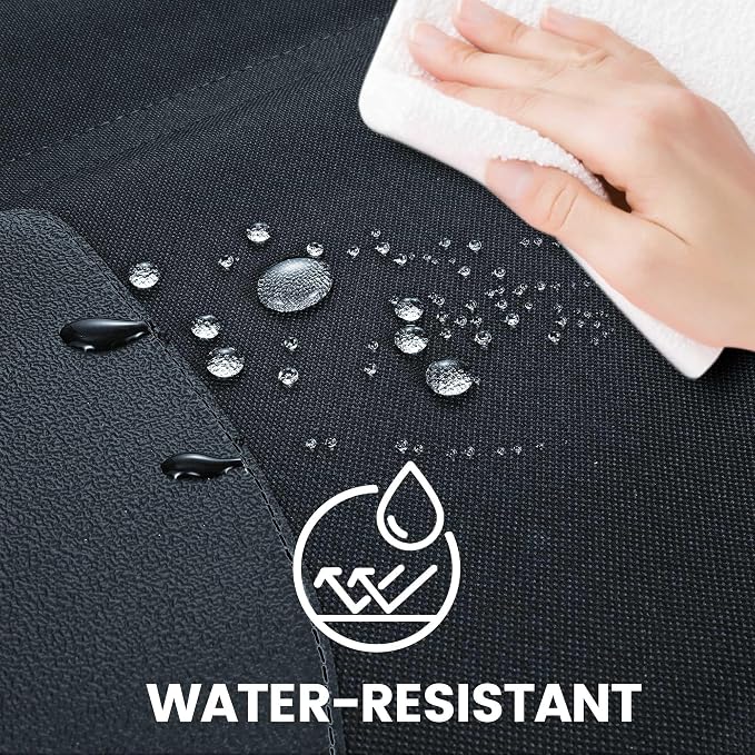 PIDO Car Seat Protector Under Baby Car Seat, Carseat Protection Pad, Black | Thick Padding, Waterproof Oxford, Non-slip Base, Prevents Seat Indentation, Protect Car Upholstery - Image 3